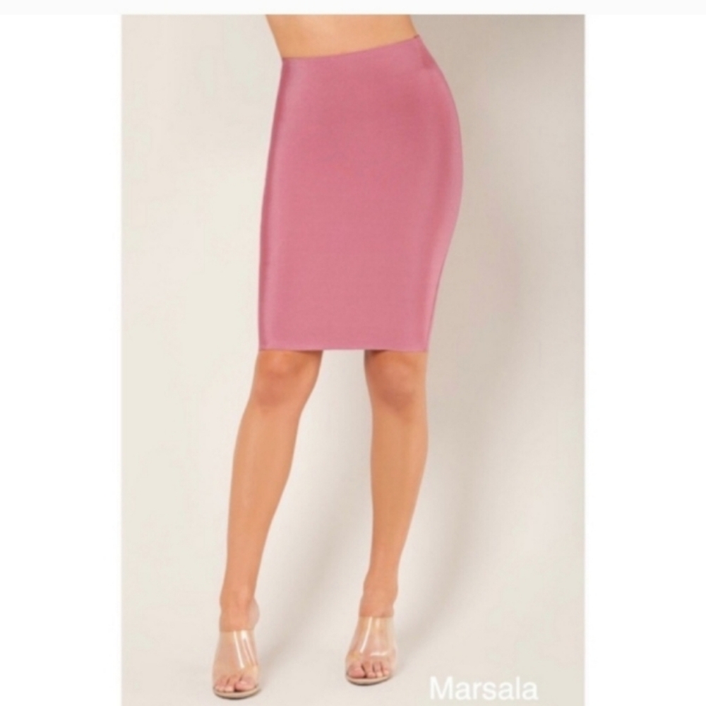 WoW Couture Bandage Style High Waist Bodycon Skirt